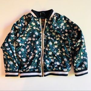 Satin floral bomber jacket, 3T